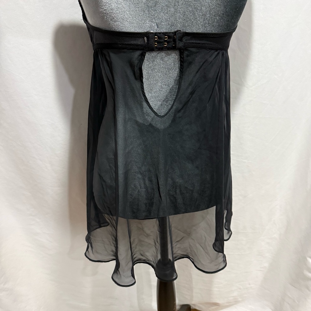 Like New Victoria's Secret Black Sheer Babydoll 36C - Picture 8 of 13